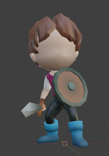 A screenshot of a chibi 3D character from a game.